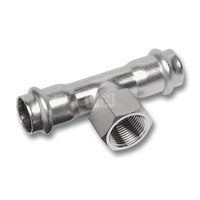 Trójnik SANHA NiroSan Press stal nierdzewna 76,1 mm x 3/4'' x 76,1 mm (zw x GW x zw)