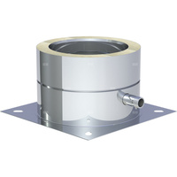 Płyta fundamentowa z odpływem w bok montaż na cokole DWECO 2.0 JEREMIAS 205-DWETN66 stal nierdzewna fi 400 mm