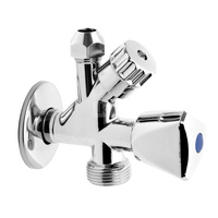 Zawór wodny FERRO Kombi ze złączką do rury miedzianej fi10 mm GZ 1/2'' x GZ 3/8''