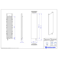 Grzejnik elektryczny (suszarka) INSTAL-PROJEKT INVENTIO ELECTRO, wym. 1600 (1705 z grzałką)/380 mm, kolor biały, ekran szary, moc 600 W