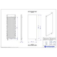 Grzejnik elektryczny (suszarka) INSTAL-PROJEKT INVENTIO ELECTRO, wym. 1800 (1905 z grzałką)/650 mm,  moc 1200 W