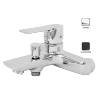 84403 Bateria WEGA wannowa naścienna czarny mat bez akces. głowica 35