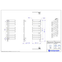 Grzejnik elektryczny (suszarka) INSTAL-PROJEKT NAMELESS ELECTRO, wym. 930 (1035 z grzałką)/400 mm, kolor czarny, moc 300 W