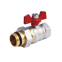 Zawór kulowy PERFEXIM PHA-007A mosiądz niklowany, PN30 1'' GZ x GW, uchwyt: motylek