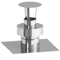 Uniwersalna płyta dachowa fi 80 mm z czerpnią powietrza i daszkiem