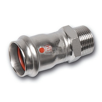 Nypel SANHA NiroTherm Industry, stal nierdzewna, 76 mm x 2 1/2'' (zw x GZ)