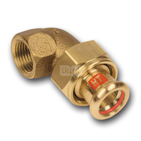 Śrubunek 45' SANHA Press Solar trzyczęściowy, Cu, 12 mm x 1/2'' (zw x GW)