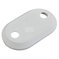 Rozeta podwójna FERRO do rury 28 mm, mosiądz, kolor: biały