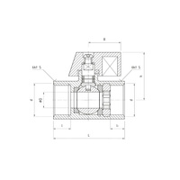 Zawór kulowy PERFEXIM 3021 mosiądz chromowany, PN16 1/2'' GW, uchwyt: krótka dźwignia