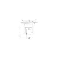 Wpust Ferrofix 185, odpływ pionowy, 300x300, ruszt kratowy M125, kołnierz 15mm do uszczelnień płynnych