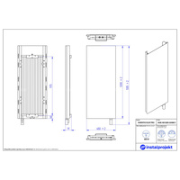 Grzejnik elektryczny (suszarka) INSTAL-PROJEKT INVENTIO ELECTRO, wym. 1200 (1305 z grzałką)/480 mm,  moc 600 W