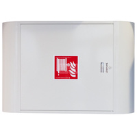 Hydrant DN 25 FIT zawieszany, wersja z dwoma ćwierćwałkami, wąż 20 m, zamek patent, RAL 9003