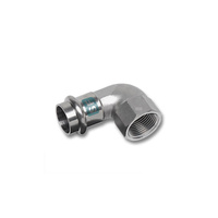 Kolano 90' SANHA NiroSan SF, stal nierdzewna, 22 mm x 3/4'' (zw x GW)