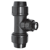 Trójnik skręcany redukcyjny do rur PE PN16 40 x 32 mm