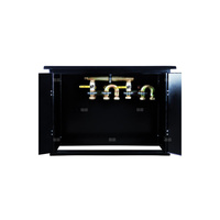 Punkt redukcyjno-pomiarowy na 2 gazomierze G4/G6, w poziomie, w skrzynce metalowej 1050x700x250 -popielaty