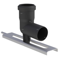 Kolano 87st. fi100mm z podporą i szyną mocującą 