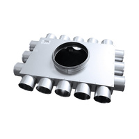 Rozdzielacz TopFlex Metal kątowy jednorzędowy z izolacją wewnętrzną DN 200/przyłącza 16 x DN 75 (3+5+3+5)