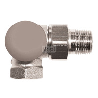 Zawór grzejnikowy termostatyczny HERZ TS-90-E 3-osiowy ab, połączenie 1/2'' (niklowanie)