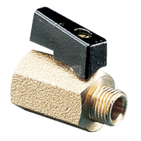 Zawór odcinający kulowy, przyłącza: gwint wew./gwint zew., typ MINI, Pnom 1,6 MPa, 3/8"