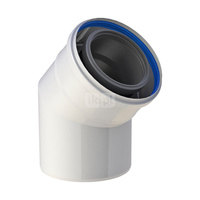 Kolano 45st. fi80/125mm białe