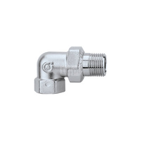 Złączka trzyczęściowa kątowa. Wykończenie: chrom 3/8" GW x GZ ze złączką