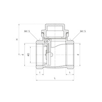 PHA-021 G1 WW PN16 Zawór zwrotny klapowy CuZn