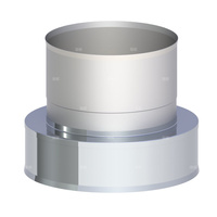 Zakończenie wylotu rury dwuściennej z podłączeniemnasady obrotowej fi 130mm nasady obrotowej fi 130mm