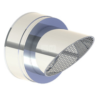 Zakończenie komina ścięte z siatką fi160