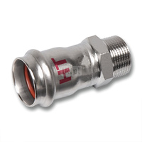 Nypel SANHA NiroSan Press Industry, stal nierdzewna, 22 mm x 1'' (zw x GZ)