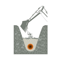 Rura PE do gazu, 315x28,6 pomarańczowo-czarna, RC PE100 SDR11