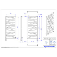 Grzejnik elektryczny (suszarka) INSTAL-PROJEKT TRICK ELECTRO, wym. 1187 (1292 z grzałką)/530 mm, kolor czarny, moc 600 W