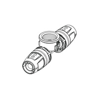 Trójnik TECE logo 90' mosiądz 16 mm x 1/2'' x 16 mm (końcówka wtykowa x GW x końcówka wtykowa)