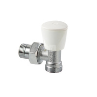 Zawór grzejnikowy ARCO TEIDE PLUS kątowy (kąt prosty), połączenie 1/2'' x 24 (chrom) biały