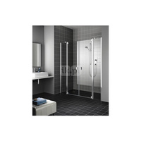 Kermi drzwi wahadłowe Raya PTF 1300x 2000 BV: 1258-1318 srebro wysoki połysk, szkło ESG przezroczyste z Clean