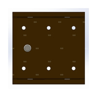 Skrzynka gazowa 250x250 wnękowa, stalowa, RAL 8016 brązowa