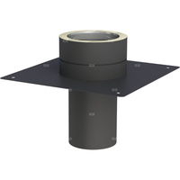 Płyta fundamentowa fi 200mm dla podwyższenia komina lakierowana na czarno T450'C / N1 lakierowana na czarno T450'C / N1