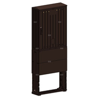 Postument z poliestru do punktu red-pom na 2 gazomierze z poliestru o podstawie 662x250mm, H=870mm - brązowy