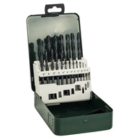 19-częściowy zestaw Wierteł do metalu HSS-R, DIN 338 1,0, 1,5, 2,0, 2,5, 3,0, 3,5, 4,0, 4,5, 5,0, 5,5, 6,0, 6,5, 7,0, 7,5, 8,0, 