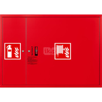 Hydrant DN 25 zawieszany z miejscem na gaśnicę obok zwijadła, wąż 30 m, zamek patent, RAL 3000