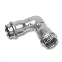 Kolano 90' SANHA NiroSan Press, stal nierdzewna, 22 mm (zw x zw)