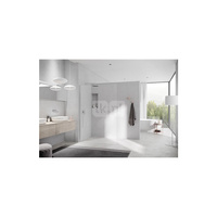 Kermi Walk-In XC WIO 0400x 2000 BV: 380-390 srebro wysoki połysk, szkło ESG przezroczyste z Clean