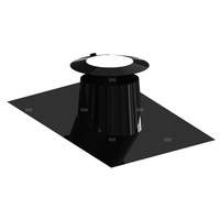 Przejście przez dach 5-15st. stal nierdzewna z kołnierzem RAL9011MB fi200mm 