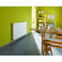 Grzejnik płytowy typ 11 KERMI Profil-K, z osłonami wym. 750 x 1000 mm, kolor biały, moc 1185 W