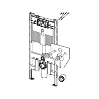 Stelaż podtynkowy do WC TECE profil, 1120 x 500 x 90 mm, regulowana wysokość, ze spłuczką