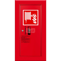 Hydrant DN 52 wnękowy boczny ze zwijadłem, wąż 20 m, zamek patent, RAL 3000 prawy