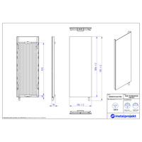 Grzejnik elektryczny (suszarka) INSTAL-PROJEKT INVENTIO ELECTRO, wym. 1806 (1911 z grzałką)/656 mm,  moc 1200 W