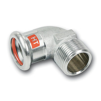 Kolano 90' SANHA Therm Industry, Stal 12 mm x 3/8'', (ZW x GZ)