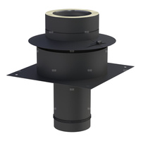 Płyta fundamentowa fi 150mm dla podwyższenia kominalakierowana na czarno T120'C /P1 lakierowana na czarno T120'C /P1