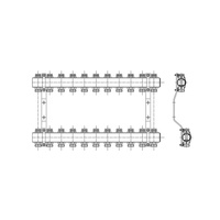PHA-109 8-obwodowy PN10 Rozdzielacz CuZn
