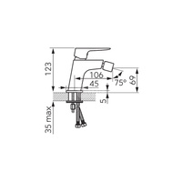 Bateria bidetowa FERRO VITTO BLACK VERDELINE, kolor czarny